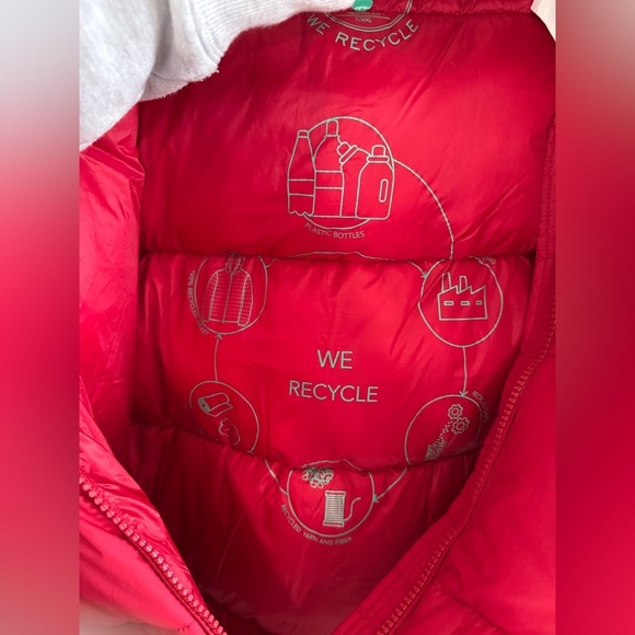 SAVE THE DUCK Red Keri Hooded Padded Jacket Synthetic Down Animal Free Size XXL - Picture 6 of 11